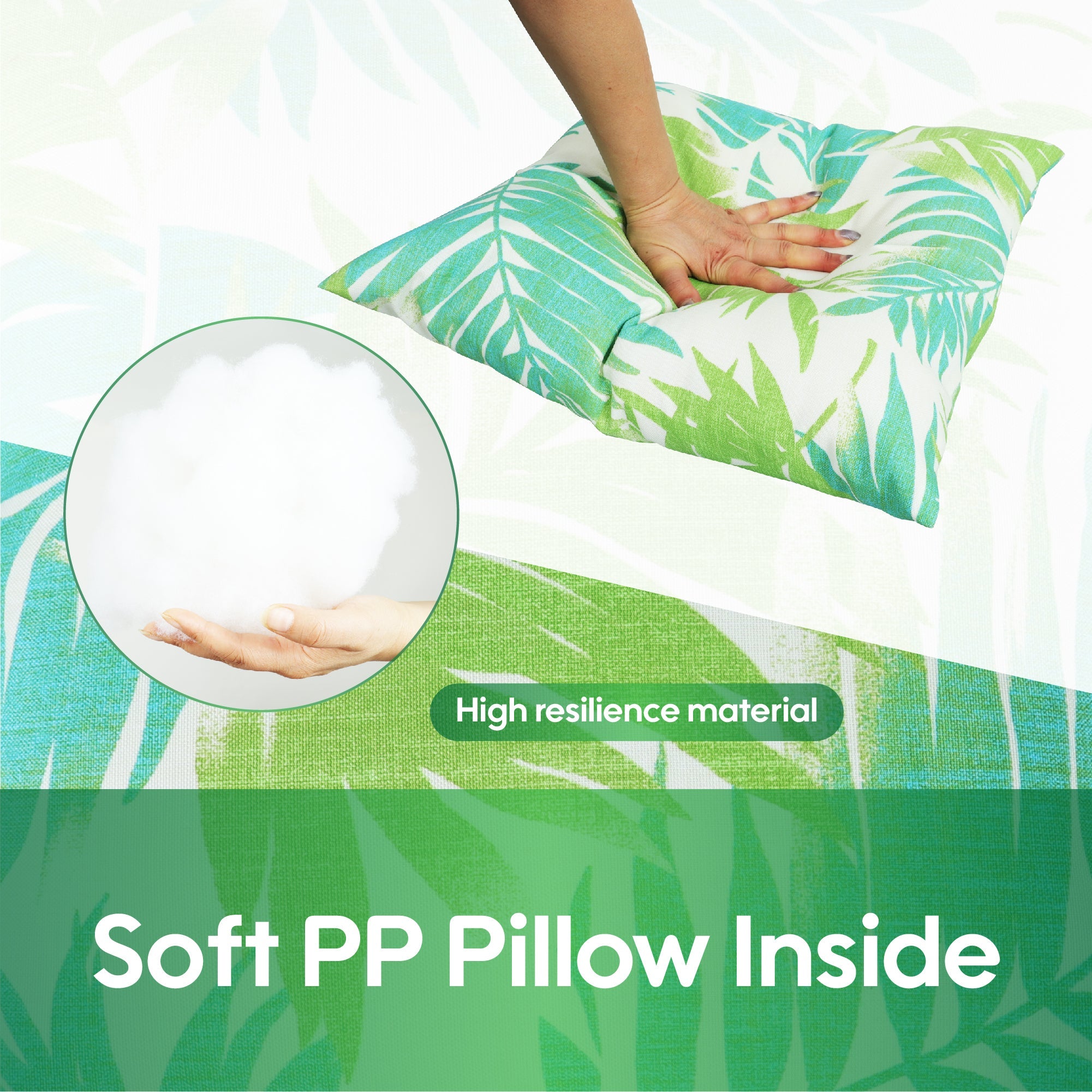 2 Pack Outdoor Throw Pillows - Green Tropical