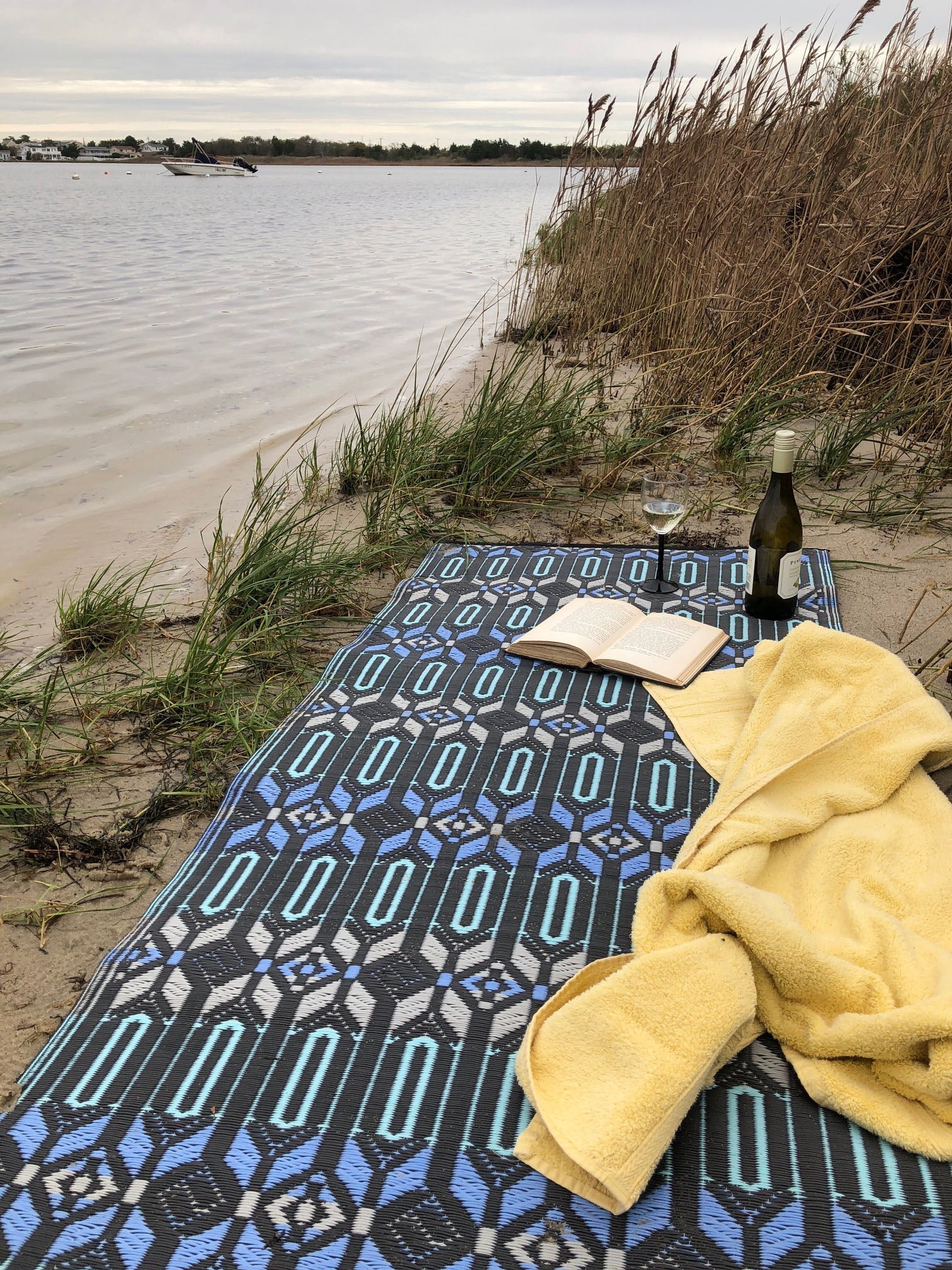Moroccan Periwinkle Reversible Outdoor Mat
