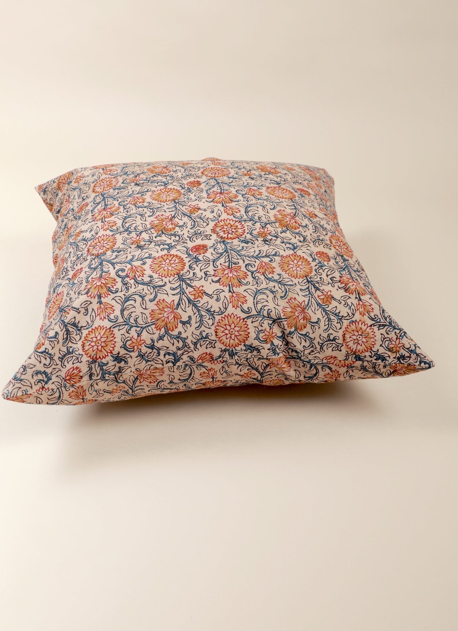 Sunset Horizon Kalamkari Handcrafted Pillow