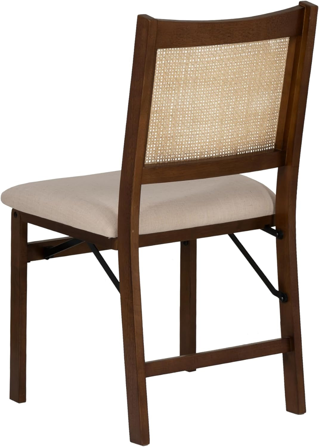 Kasi Brown Natural Rattan Cane Foldable Dining Side Chair