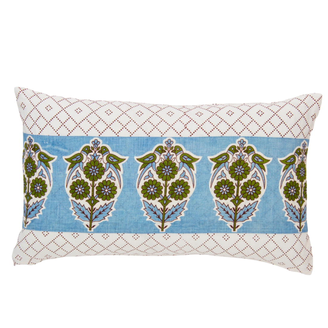Parakeets Blue/Green Pillow Cover