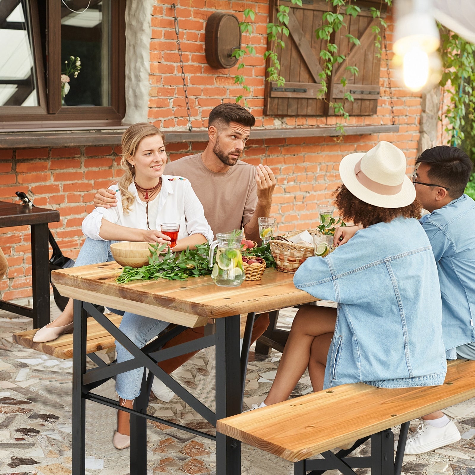 3 Pc Picnic Table/Bench Set