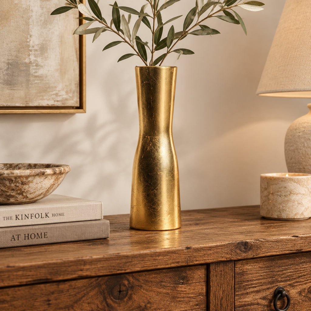 GILT 12" Gold Gilded Vase