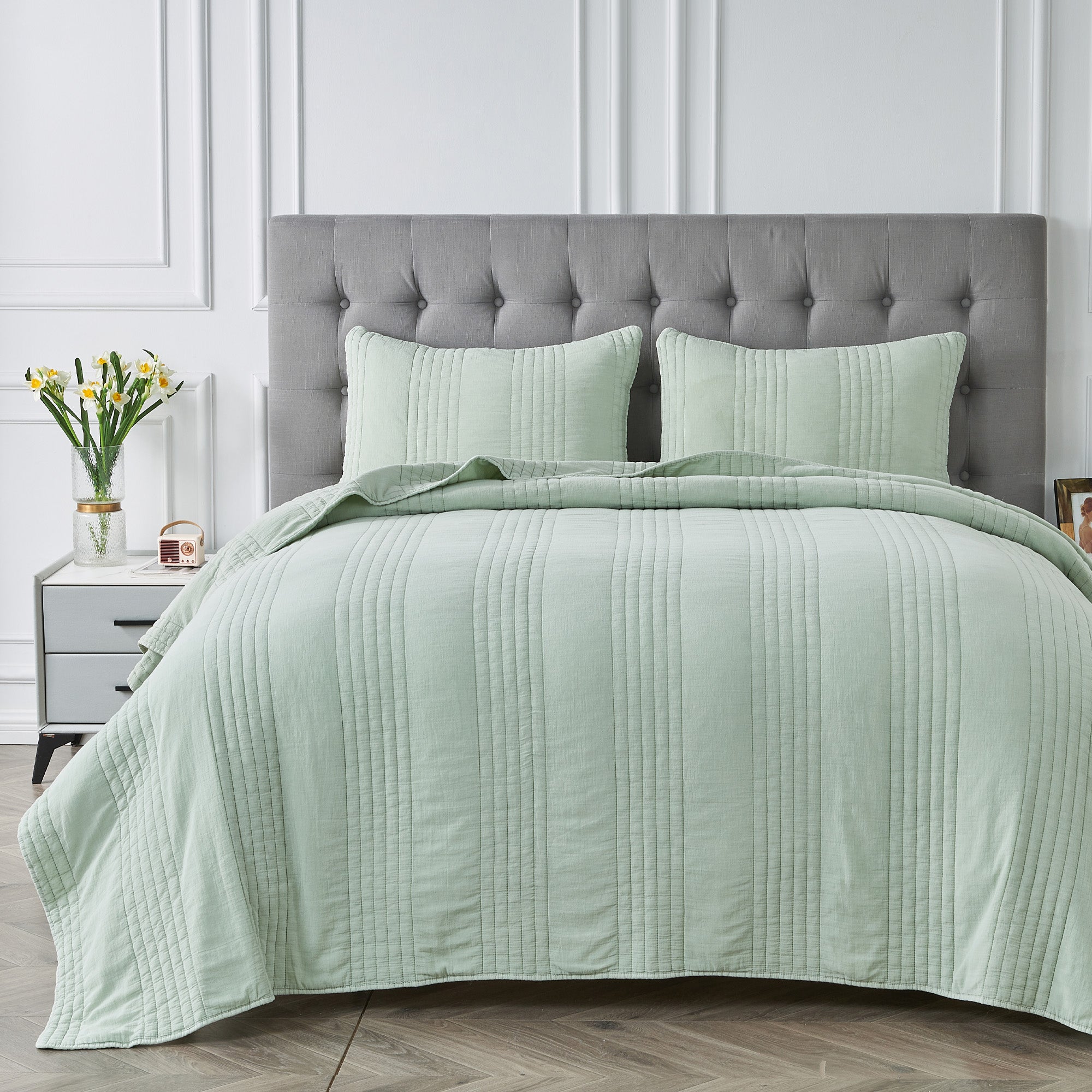 Stonewashed Cotton Quilt Sets