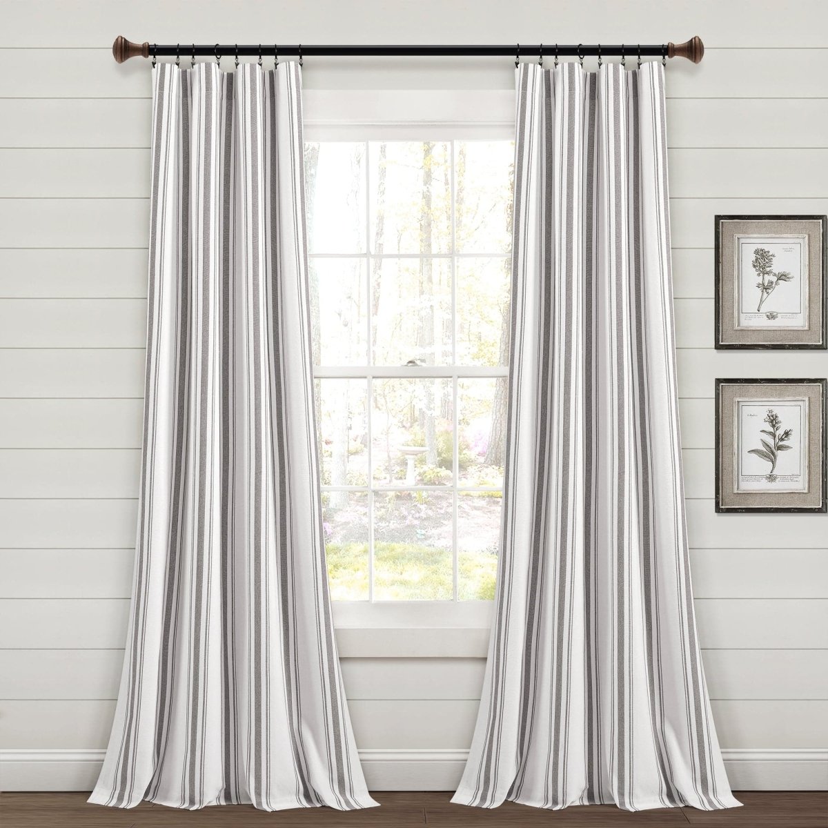 Farmhouse Stripe Yarn Dyed Curtain Panel Sets in Multiple Colors and Sizes