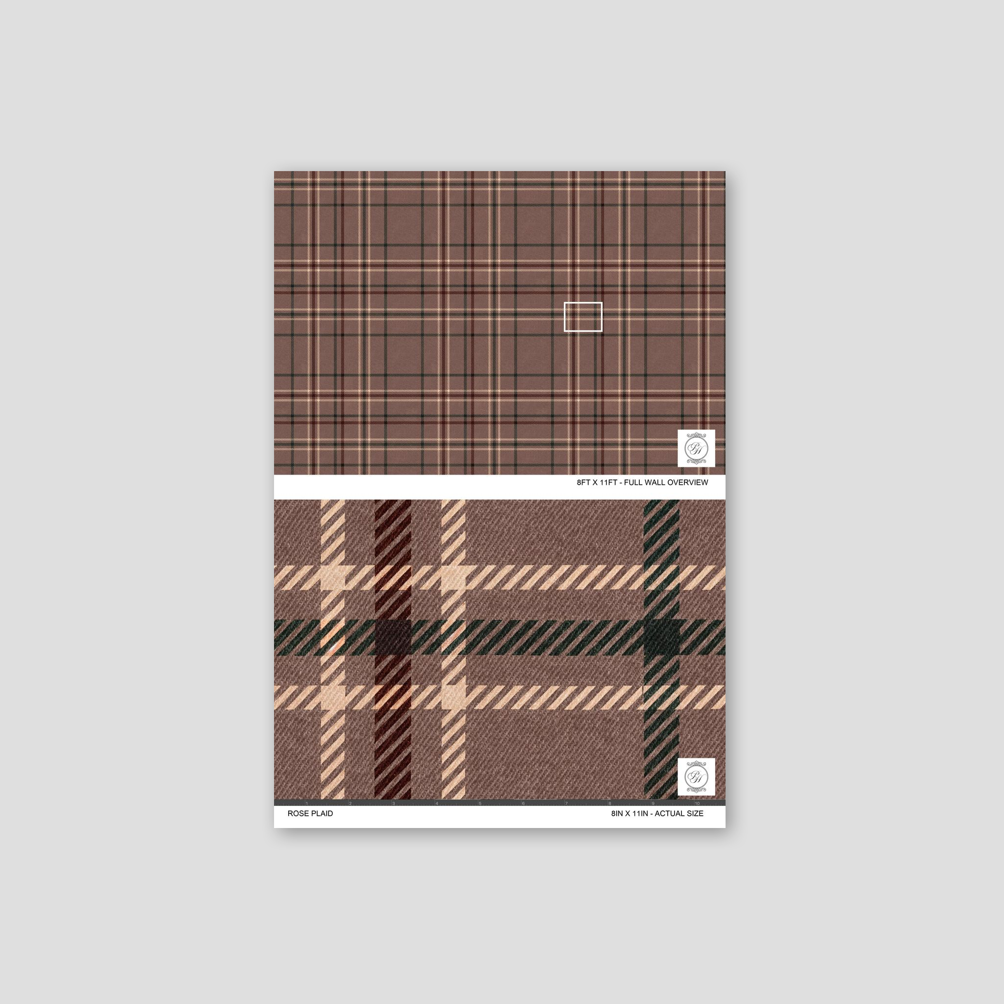 Rose Plaid Wallpaper