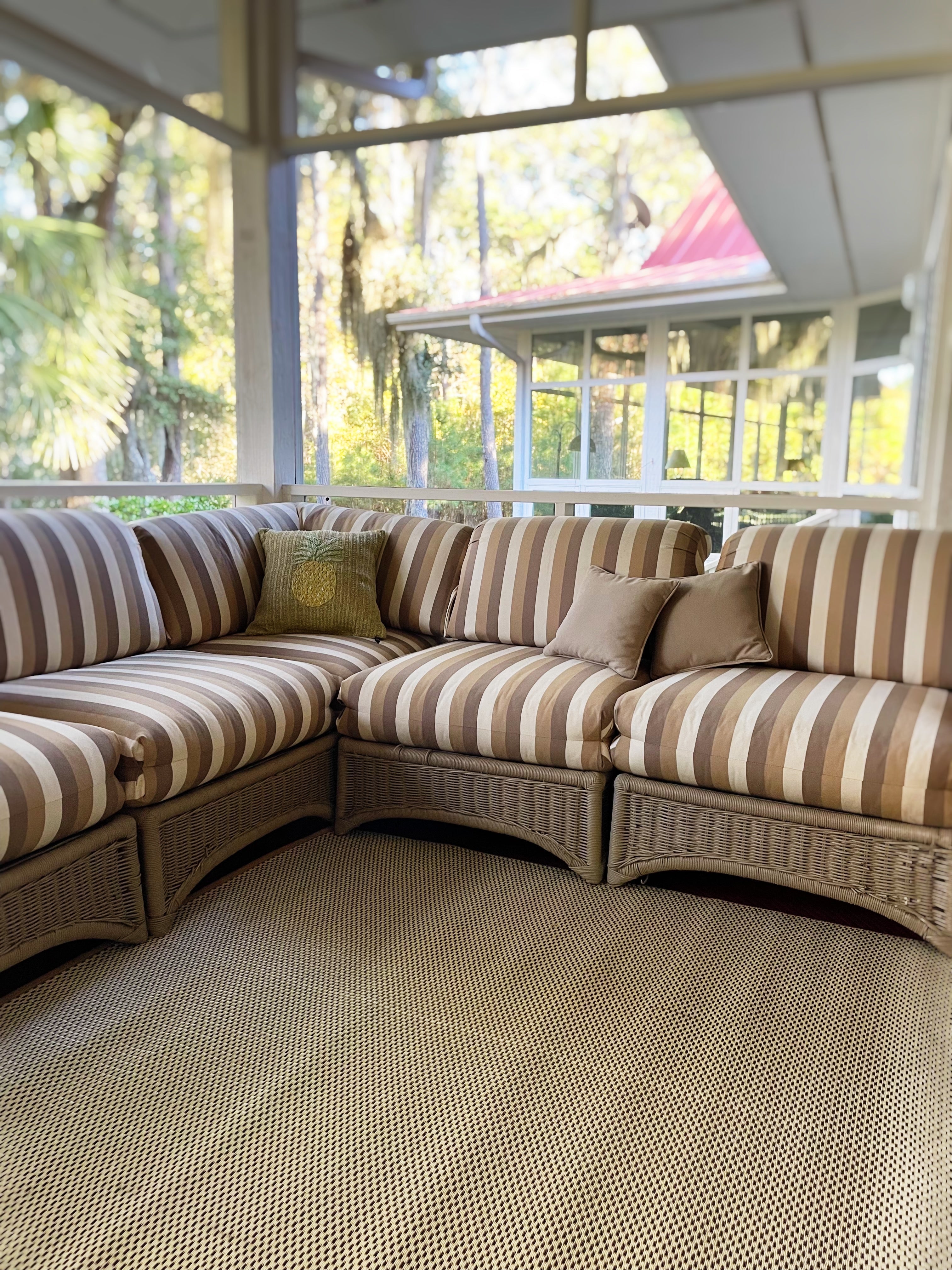 Basic Cream & Brown Reversible Outdoor Mat