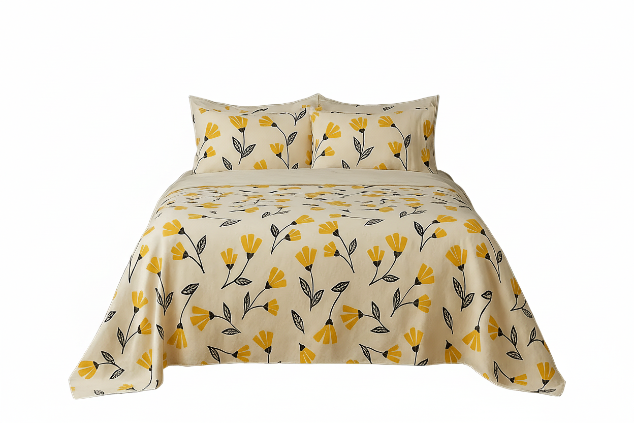 Yellow Fleur Sheet Set