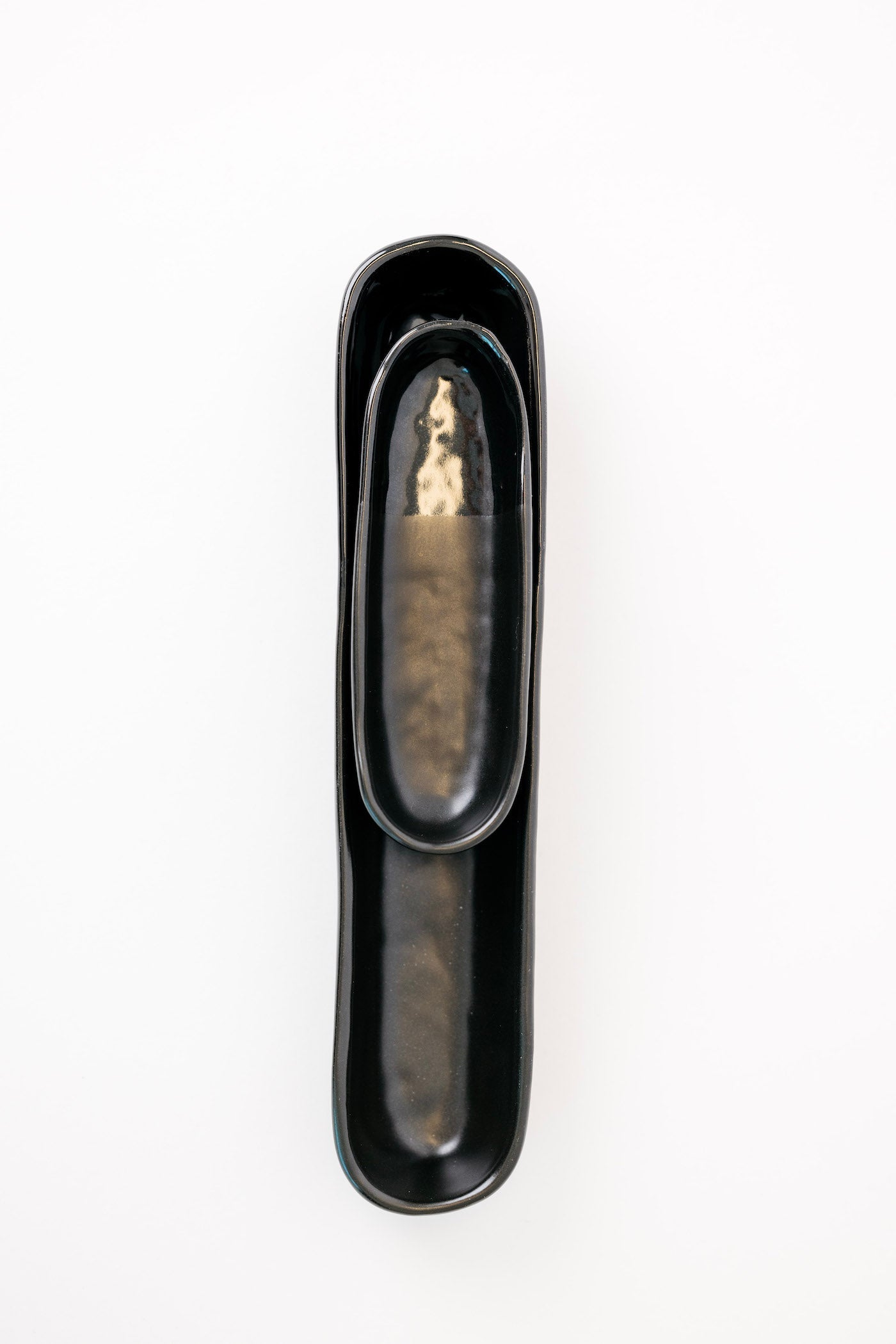 Sable Olive Bowl - Matte Black/Glossy Black - Set of 2