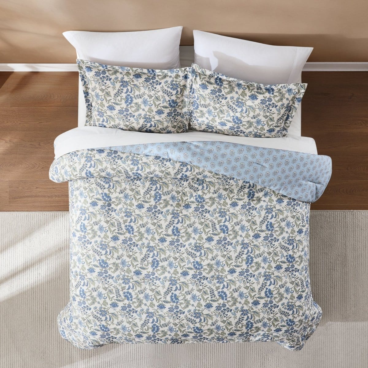Lillian Block Print Reversible Comforter Set