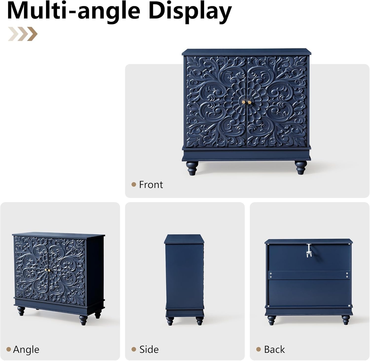 Midnight Blue Accent Cabinet