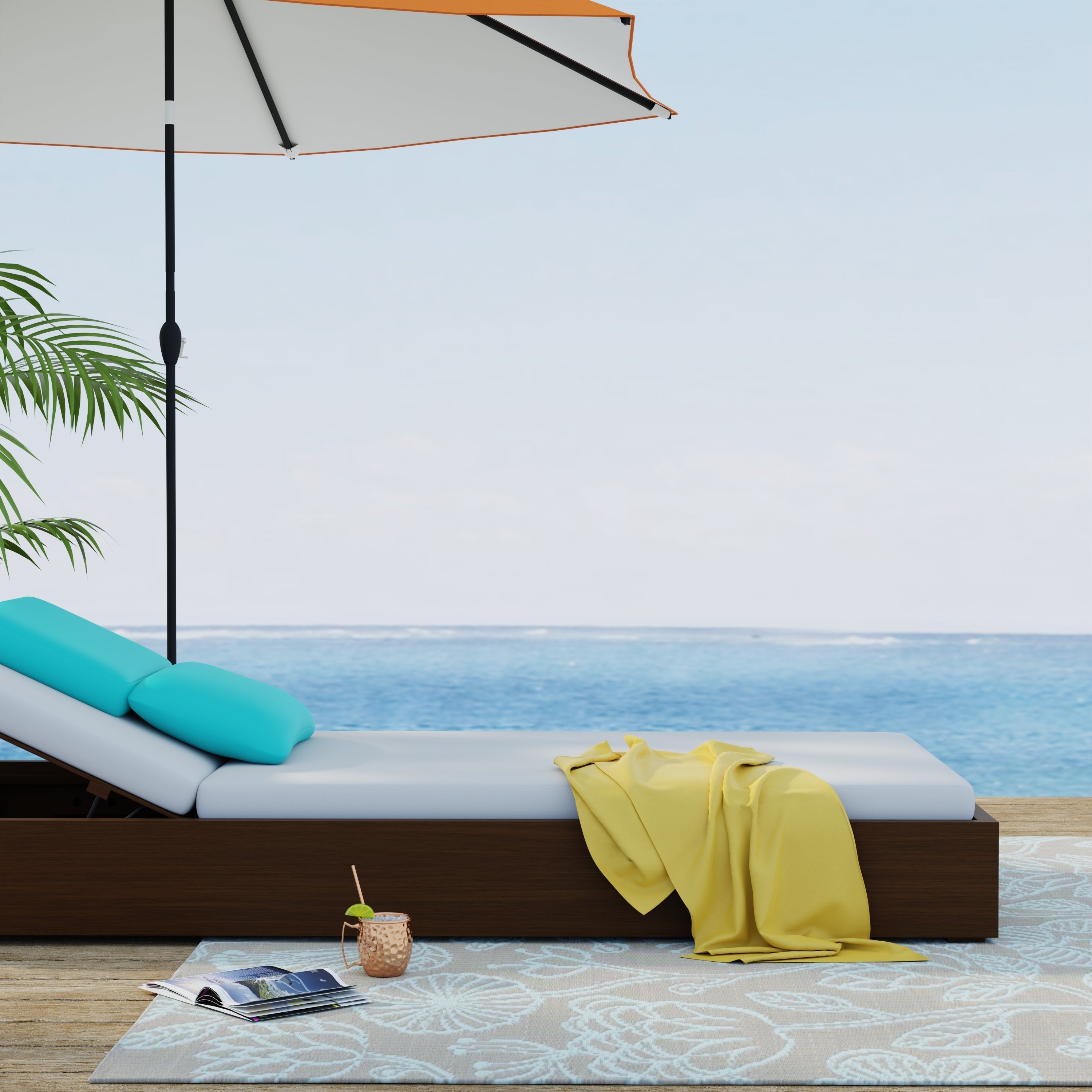 Cool Aqua Outdoor Mat