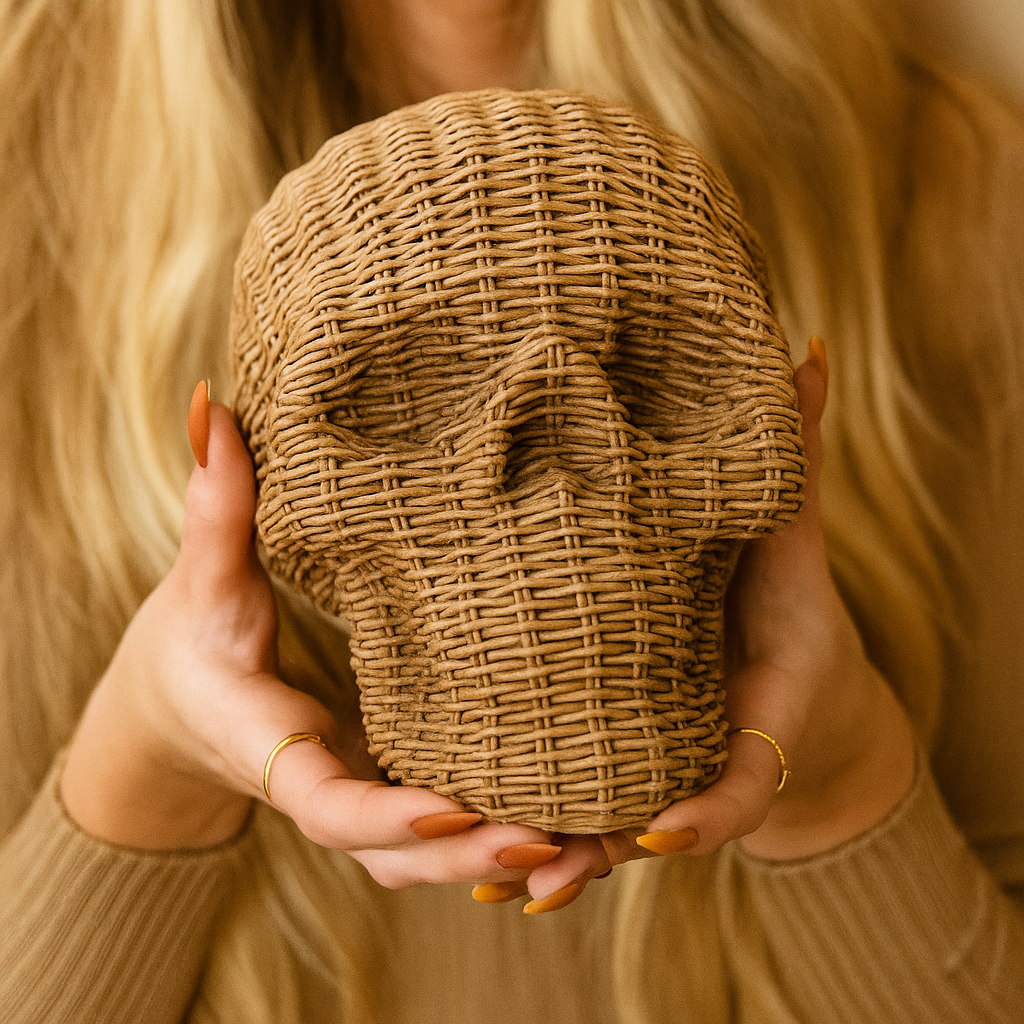 Skull Me - Rattan Resin Skull
