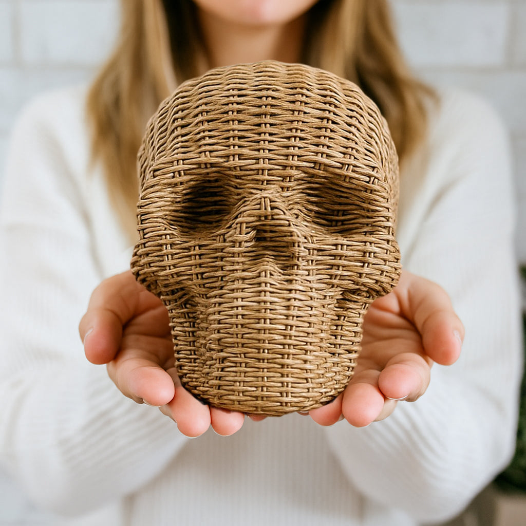 Skull Me - Rattan Resin Skull