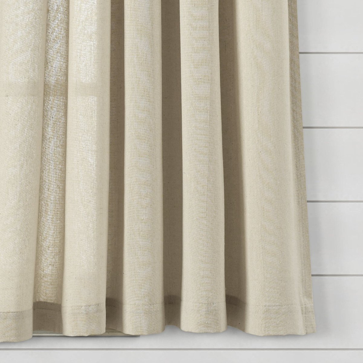 Boho Pom Pom Tassel Faux Linen Window Curtain Panels