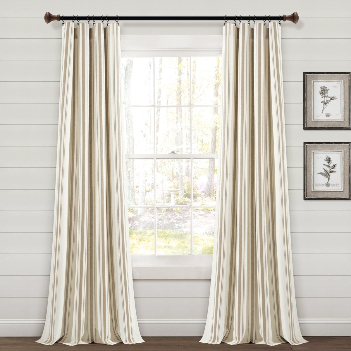 Farmhouse Stripe Yarn Dyed Curtain Panel Sets in Multiple Colors and Sizes