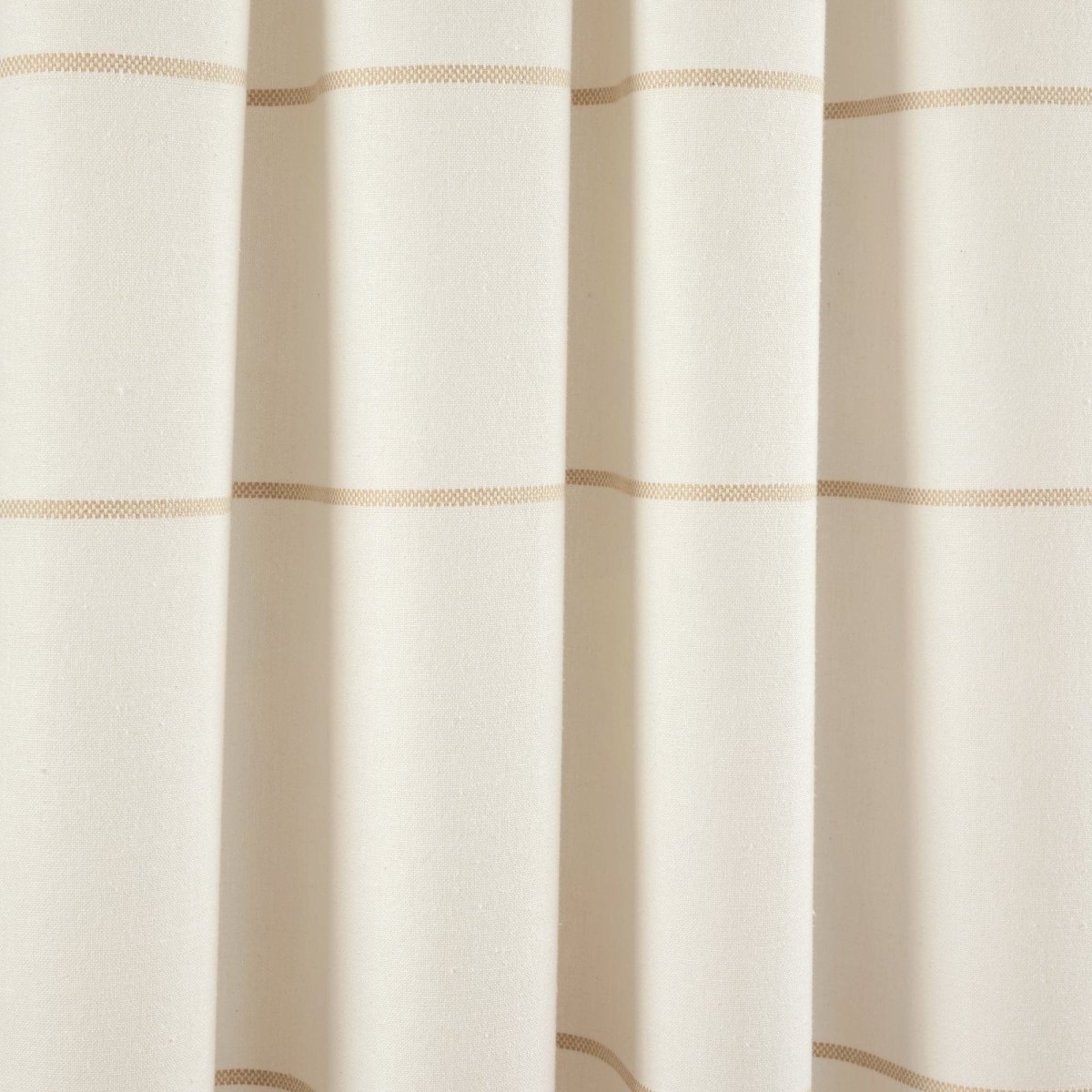 Farmhouse Boho Stripe Woven Tassel Yarn Dyed Recycled Cotton Blend Window Curtain Panel Sets