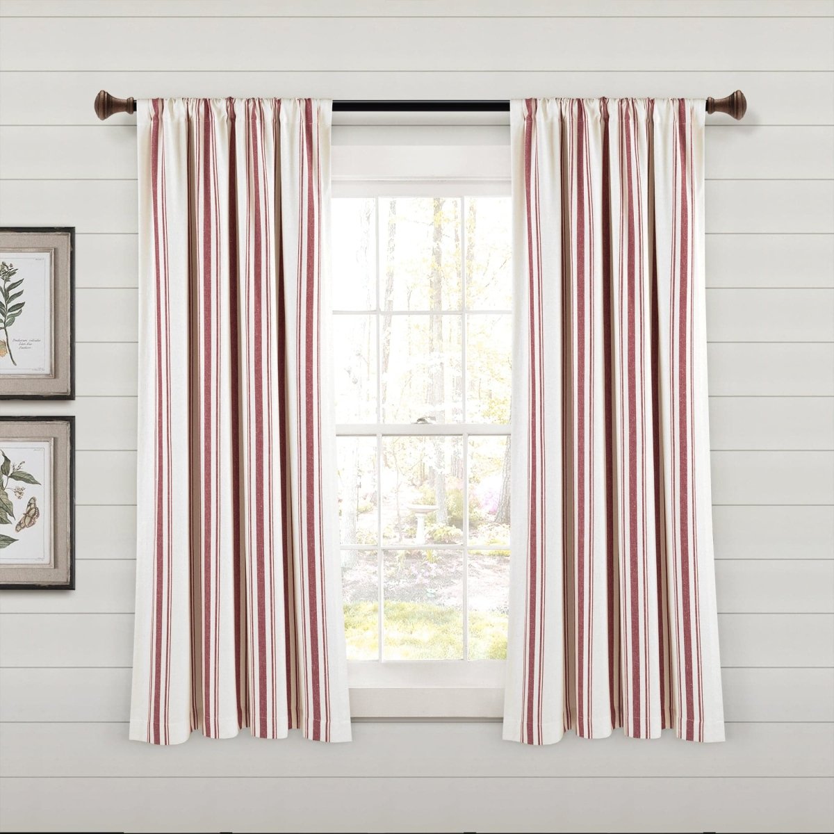 Farmhouse Stripe Yarn Dyed Curtain Panel Sets in Multiple Colors and Sizes