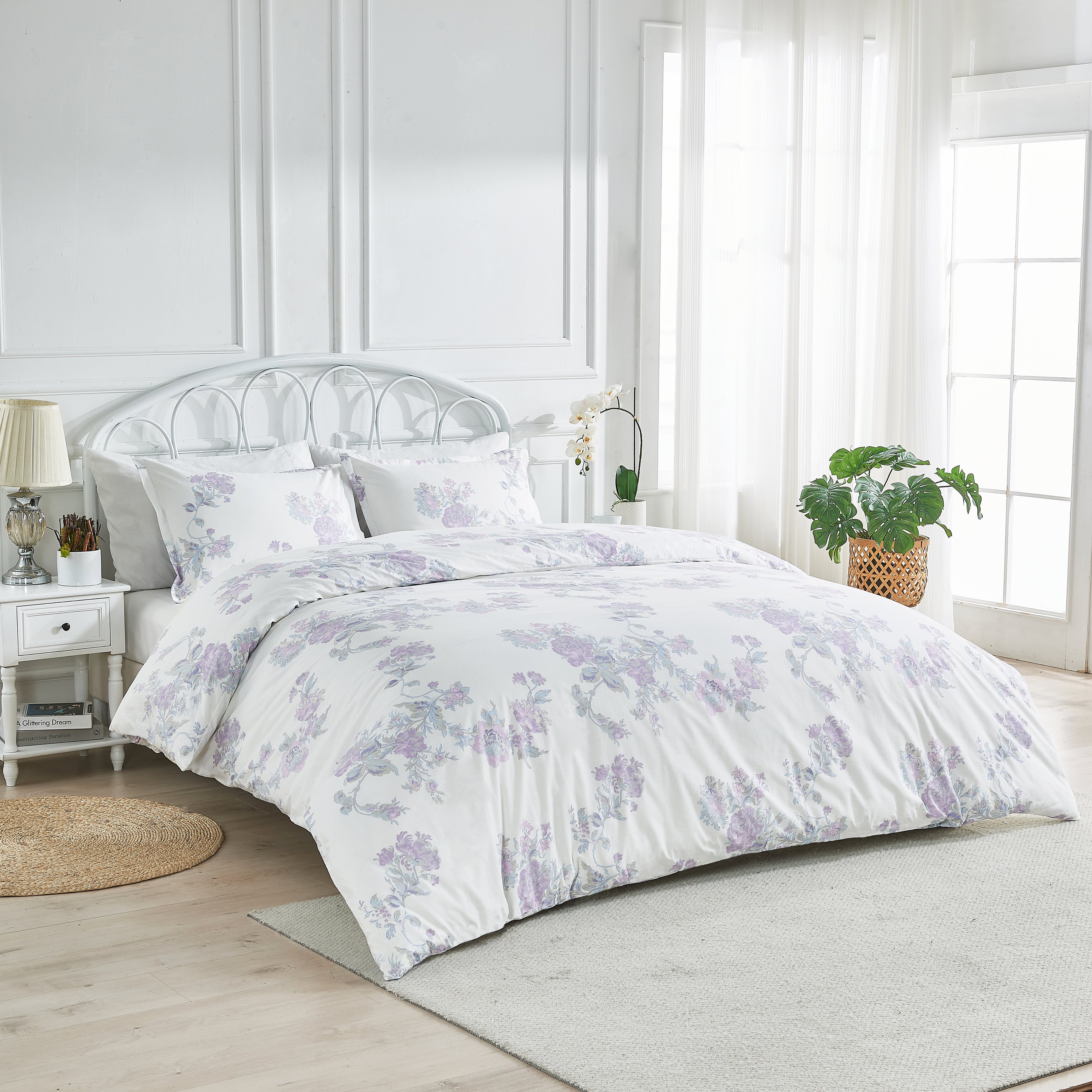 Jardin De Rose Printed Cotton Percale Duvet Sets