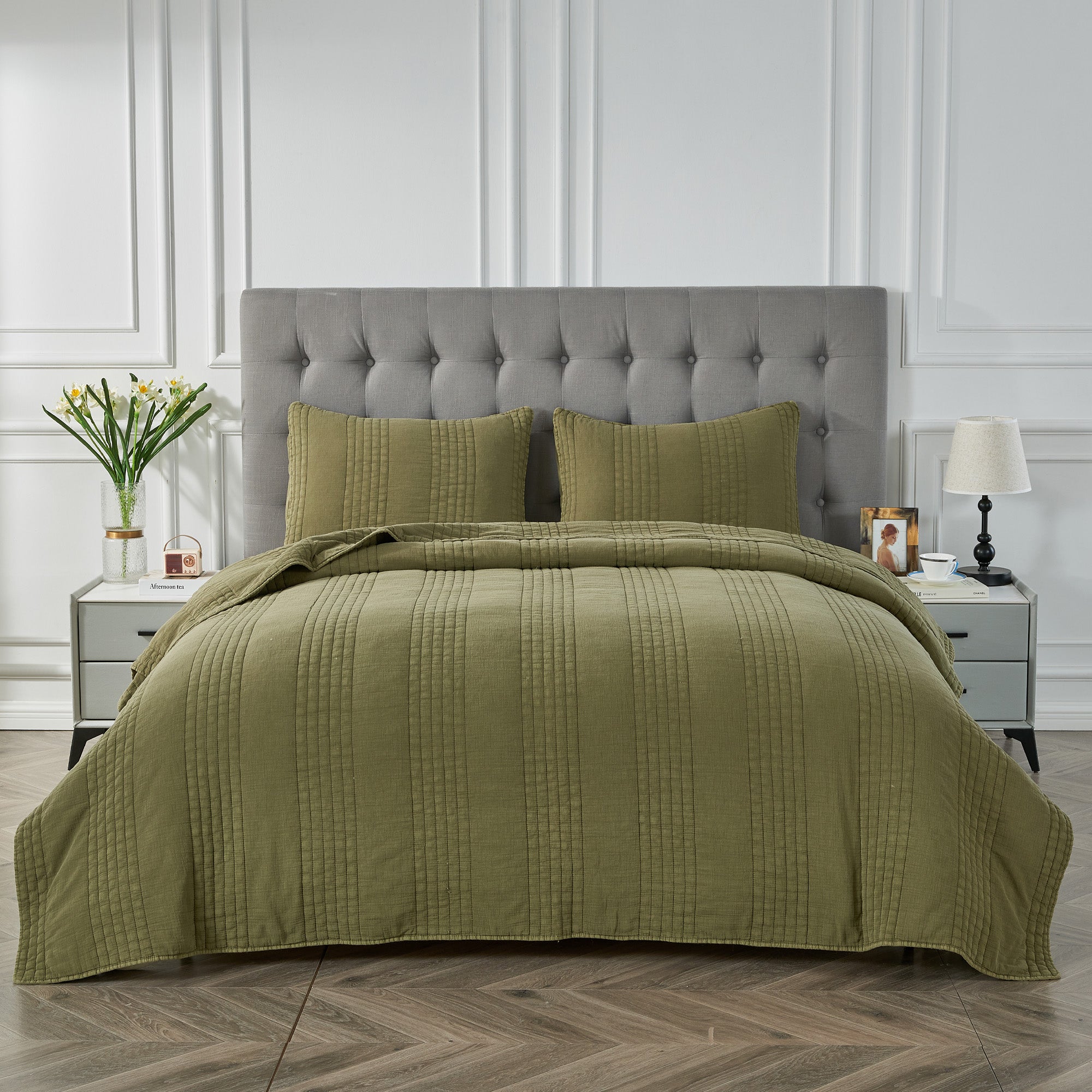 Stonewashed Cotton Quilt Sets