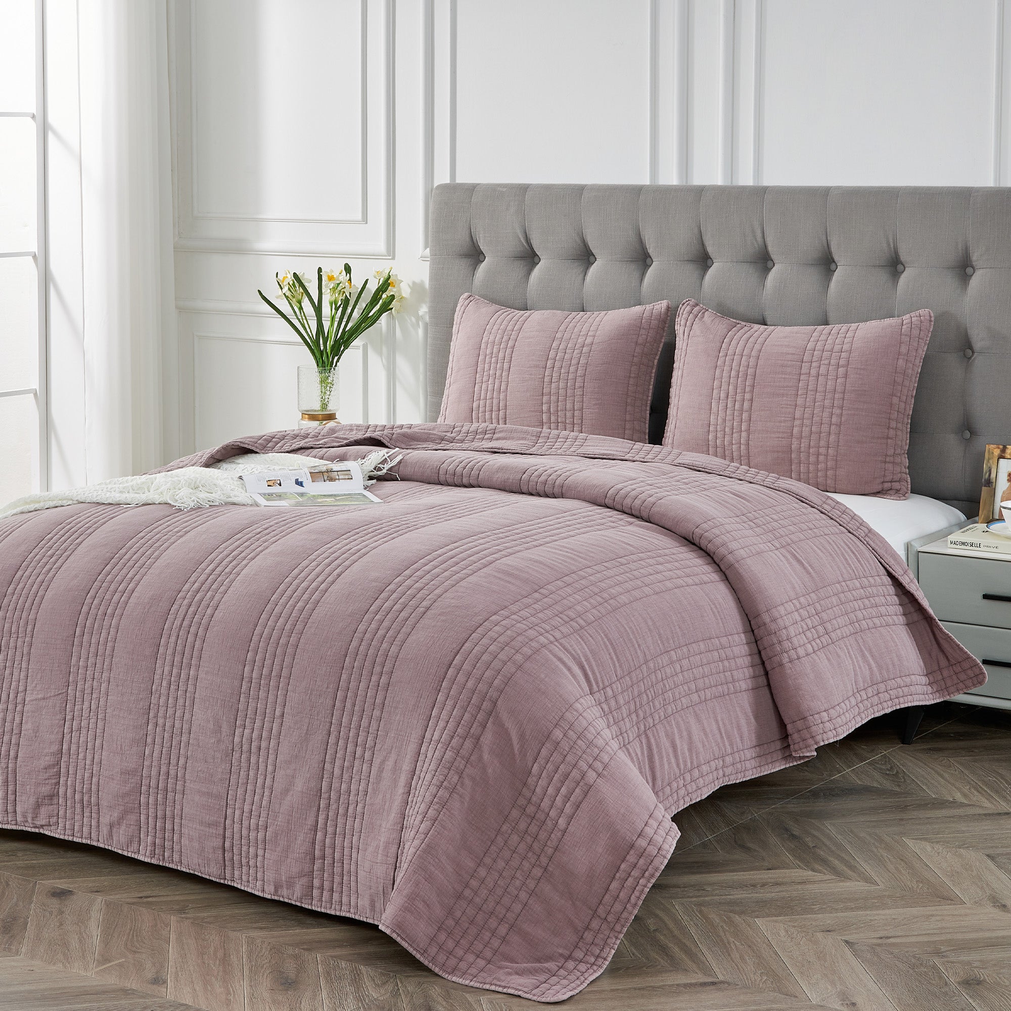 Stonewashed Cotton Quilt Sets