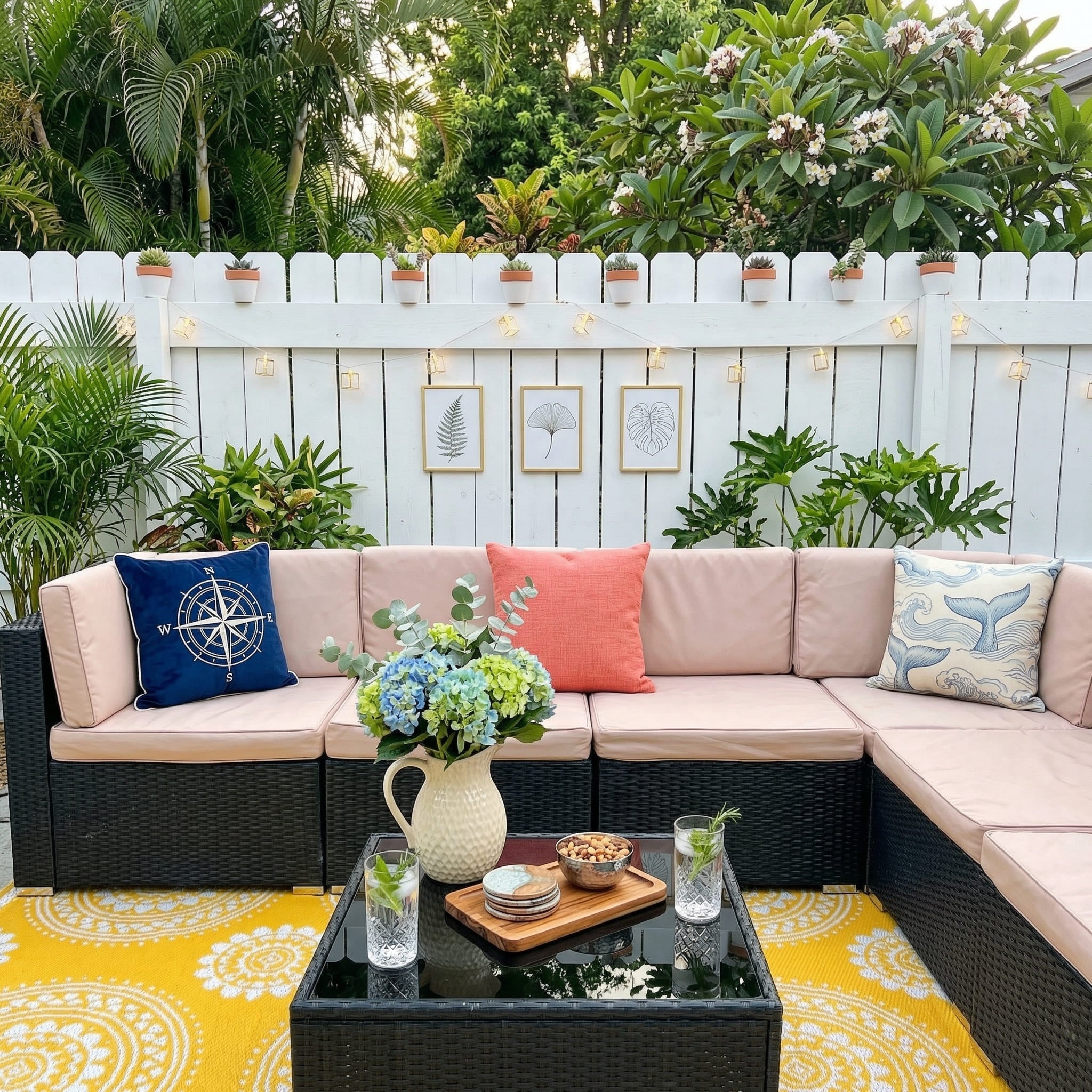 Rattan Outdoor Sectional Couch Set (7 Pieces) - 5 Colors