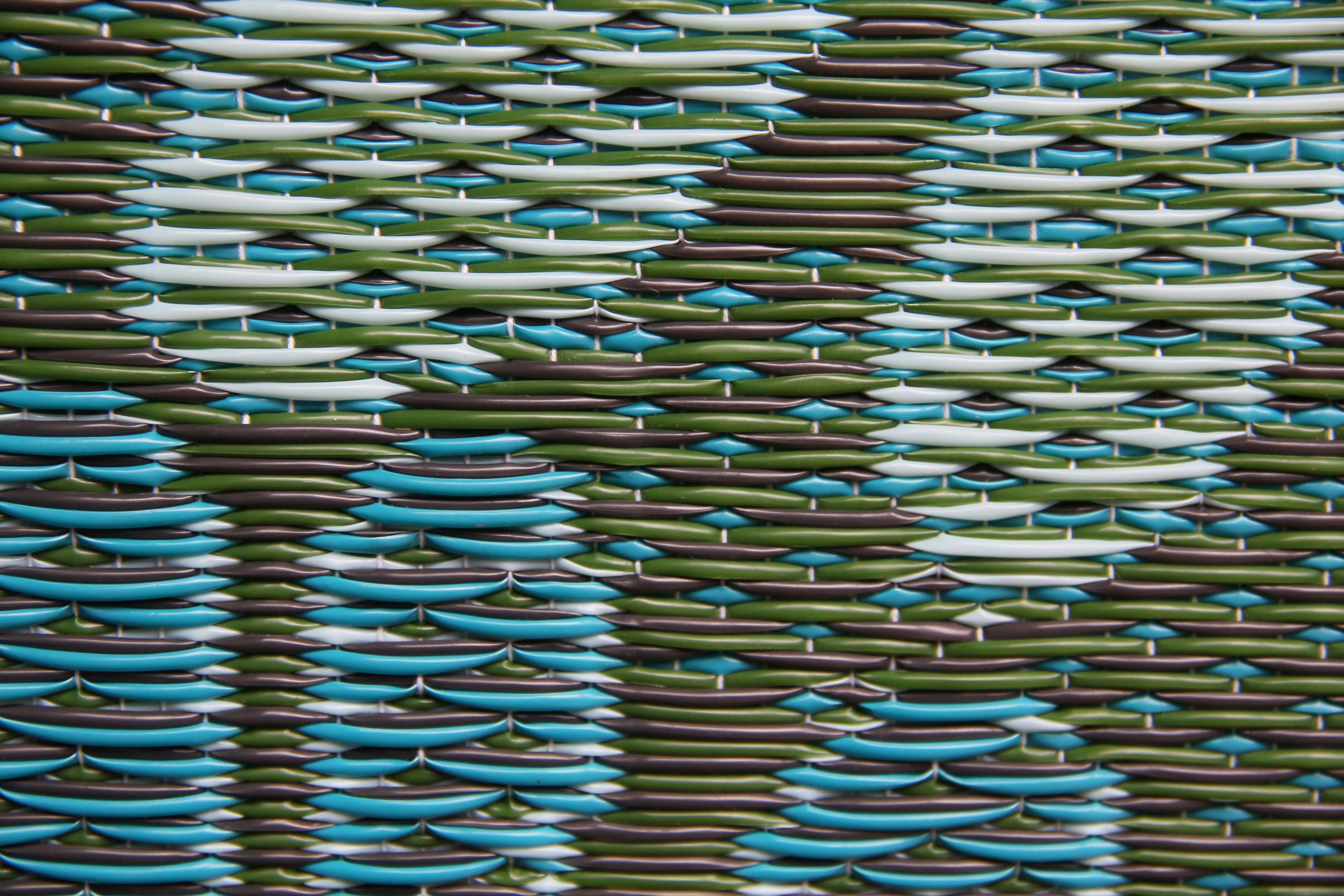 Daisy Aqua & Green Reversible Outdoor Mat