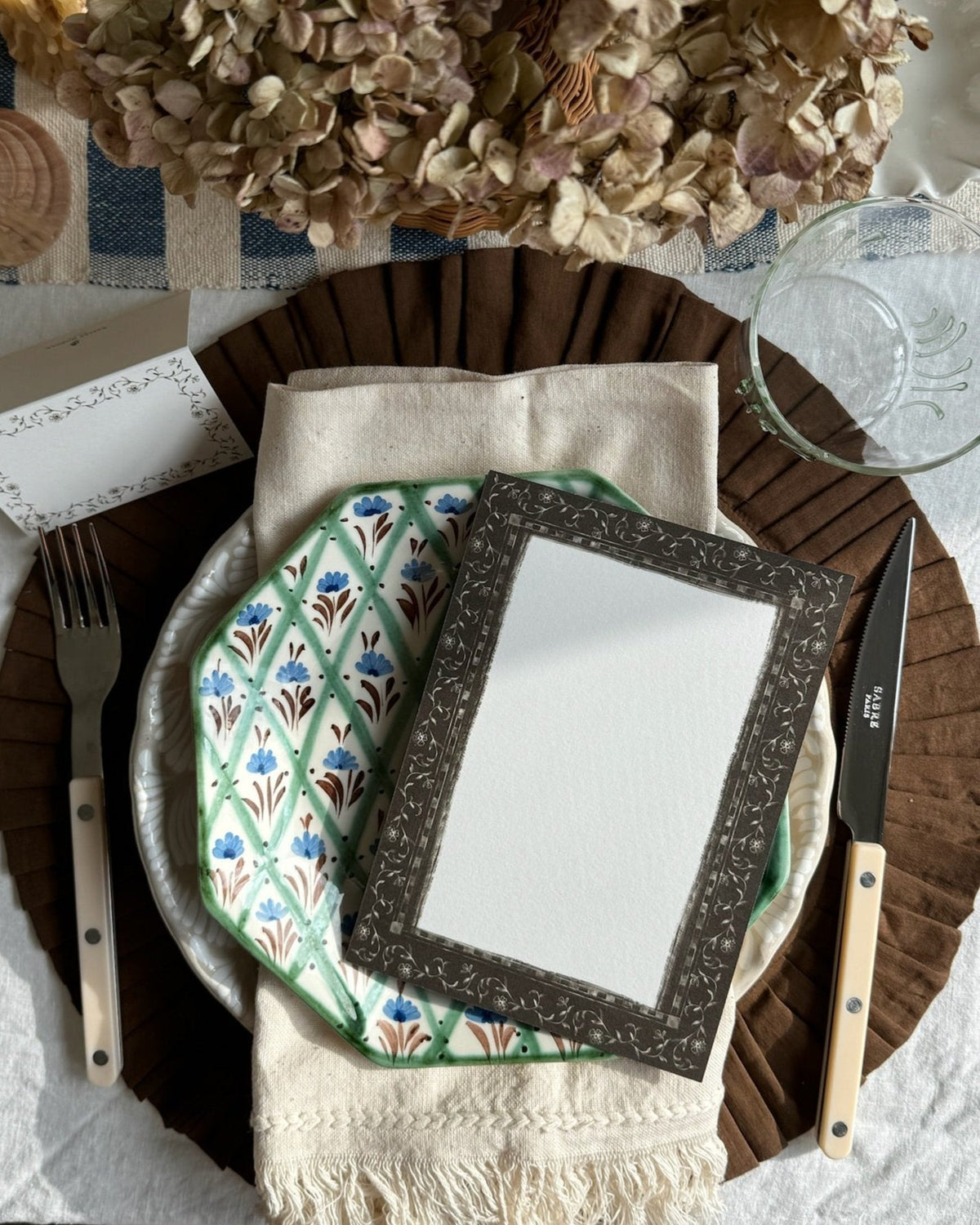 Chocolate Ruffle Circle Placemat | Set of 2