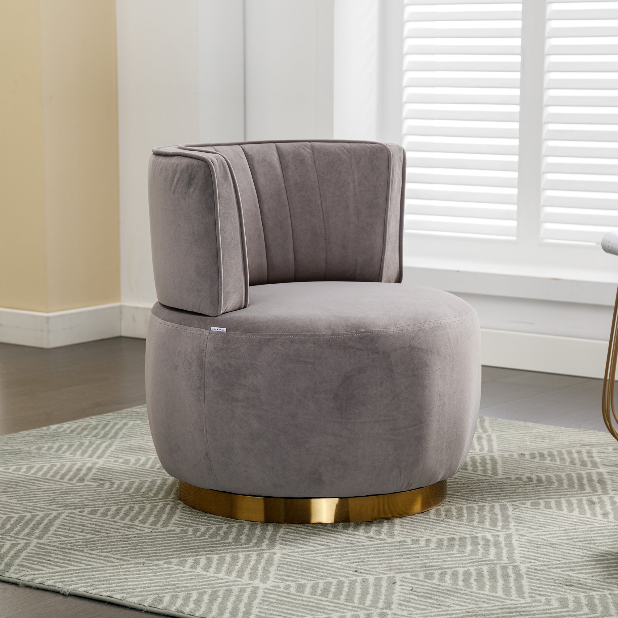 360 Degree Swivel Cuddle Barrel Accent Sofa Chairs