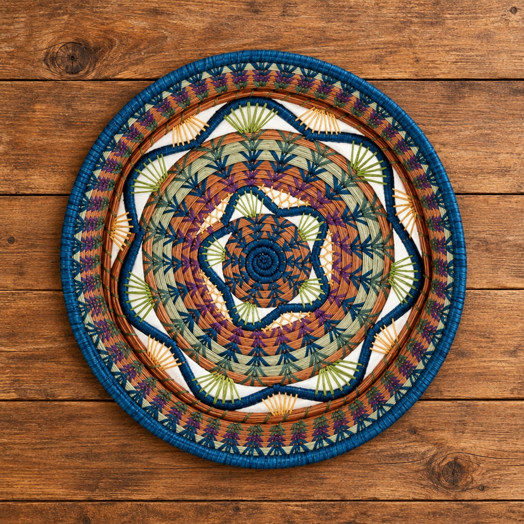Rosenda Basket in Teal