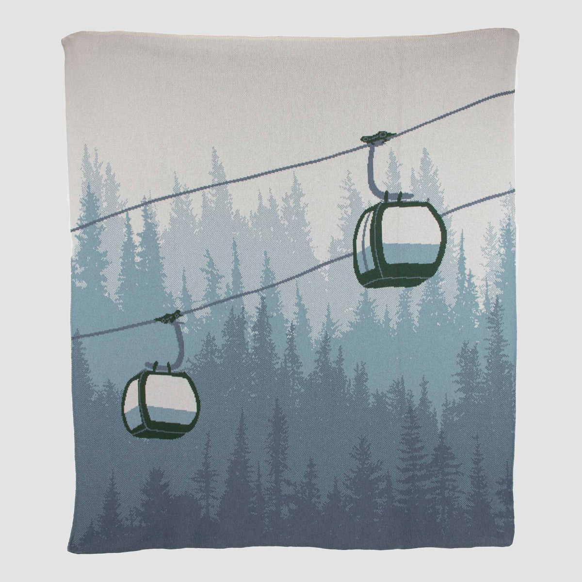 Alpine Lift - Cotton Sustainable Knit Throw Blanket
