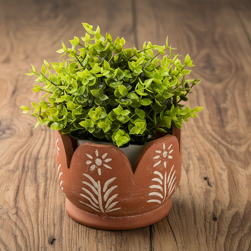 Vasanta Petals Planter - Terracotta