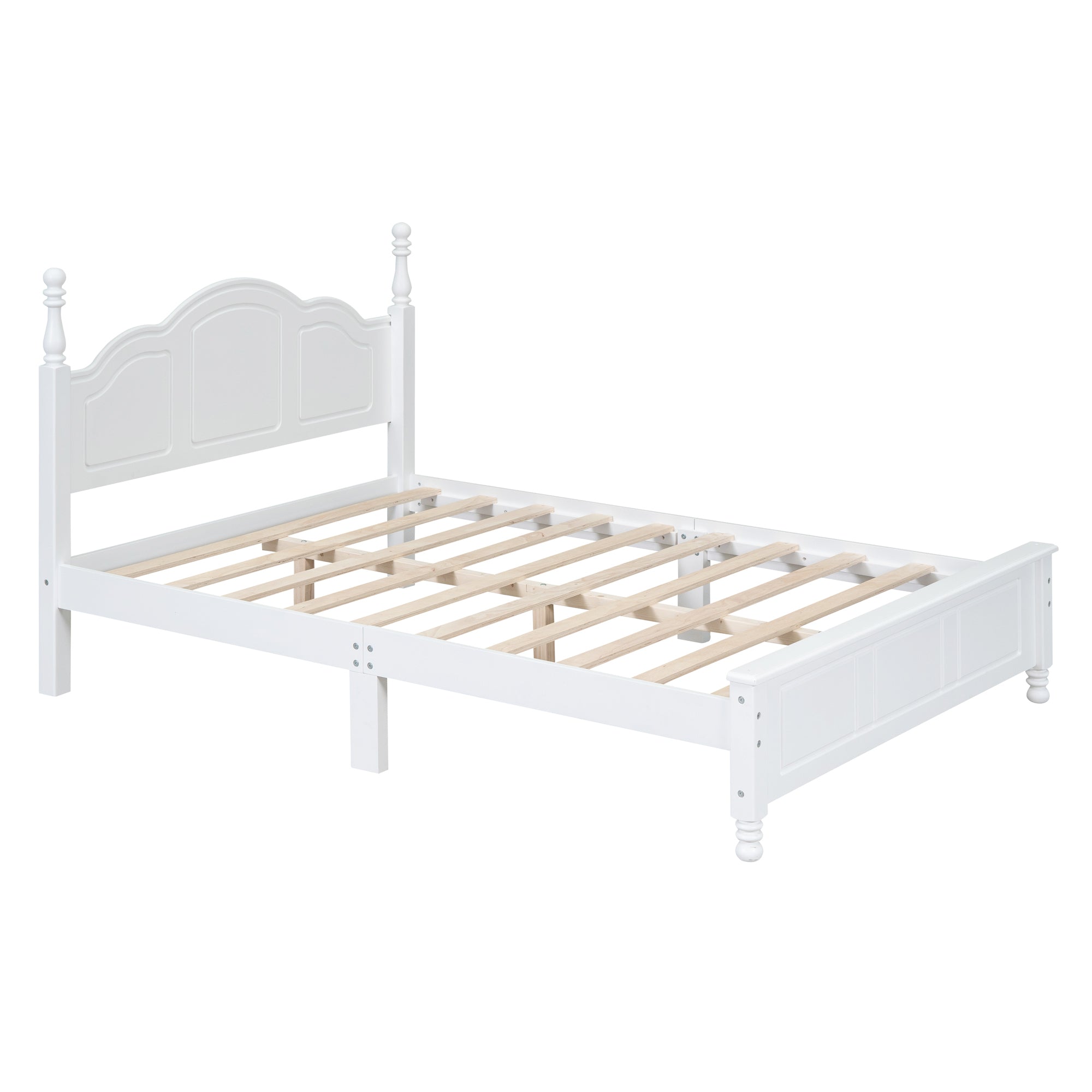Full Size Farmhouse Bed Frame in White