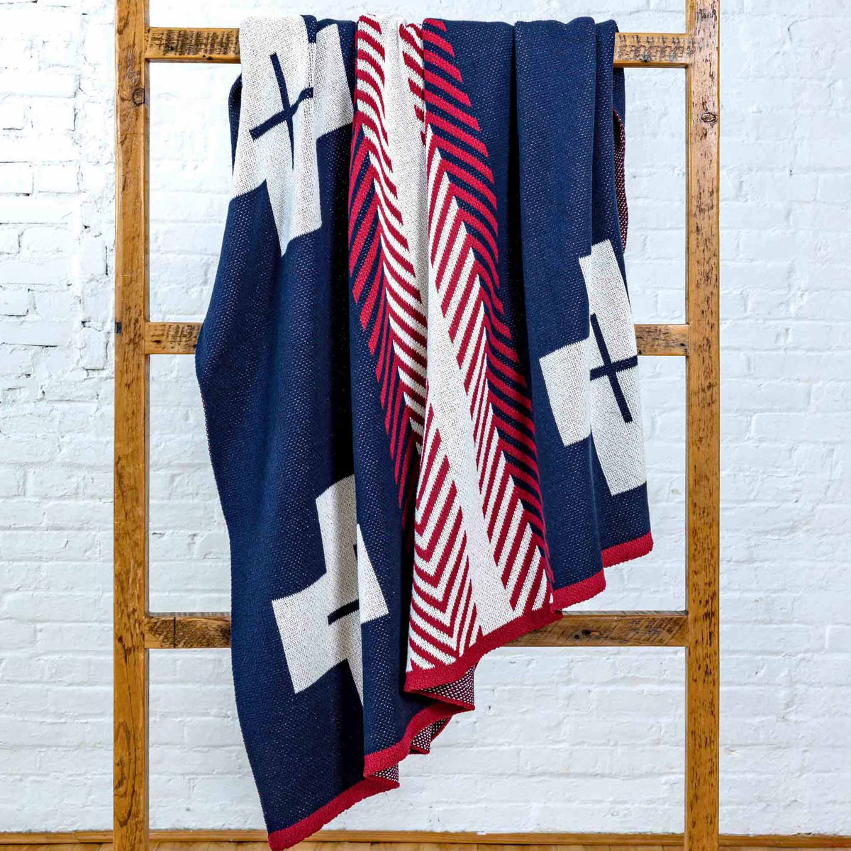 Heritage Trail - Cotton Sustainable Knit Geometric Throw Blanket