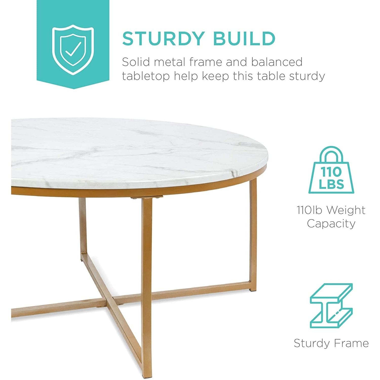 Marble and Gold Coffee Table