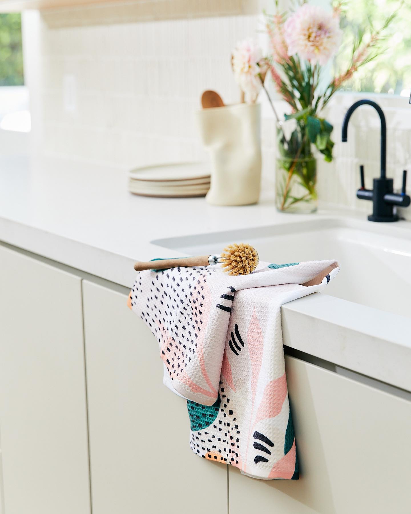 Pumpkins & Gourds Geometry Tea Towel