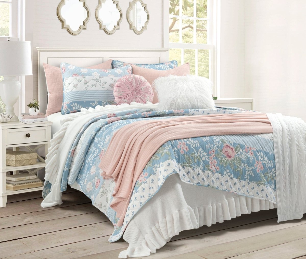 Solid Kantha Pick Stitch Yarn Dyed Cotton Woven Quilt Sets - 5 Colors
