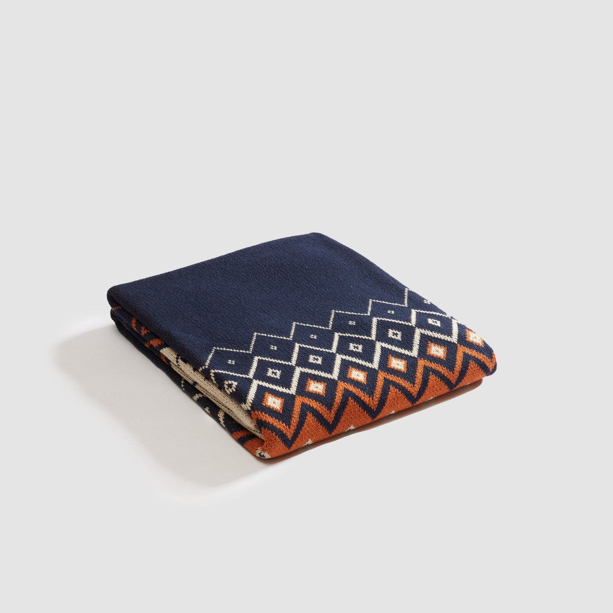 Vintage Icelandic - Cotton Sustainable Knit Throw Blanket