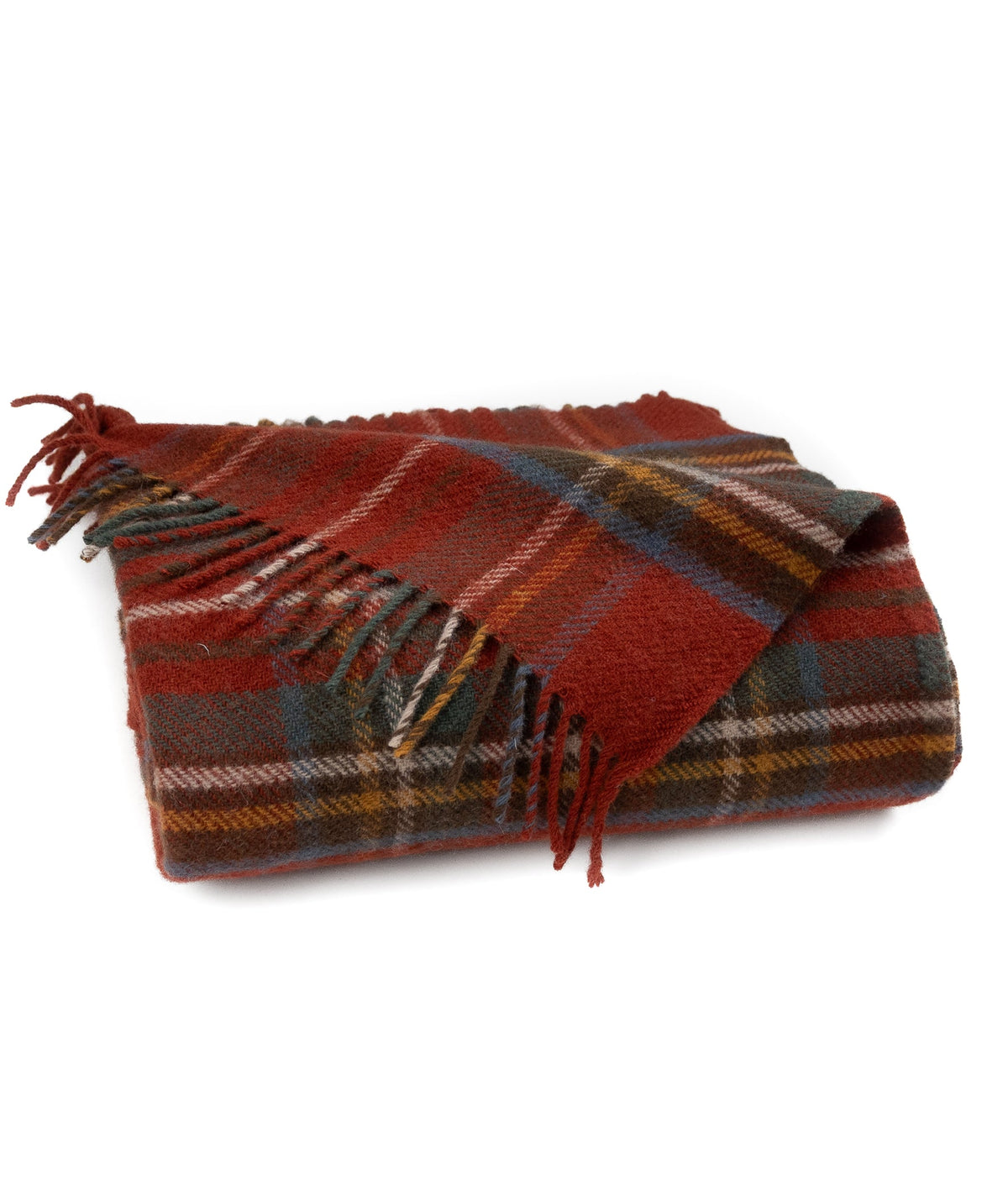 Highland Tweeds Pure New Wool Fluffy Throw - Antique Royal Stewart