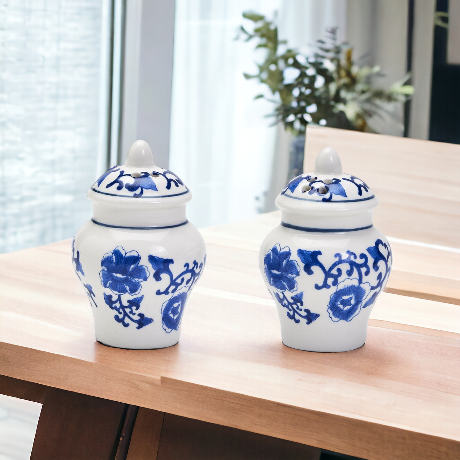 Blue and White Mini Ginger Jar Shakers