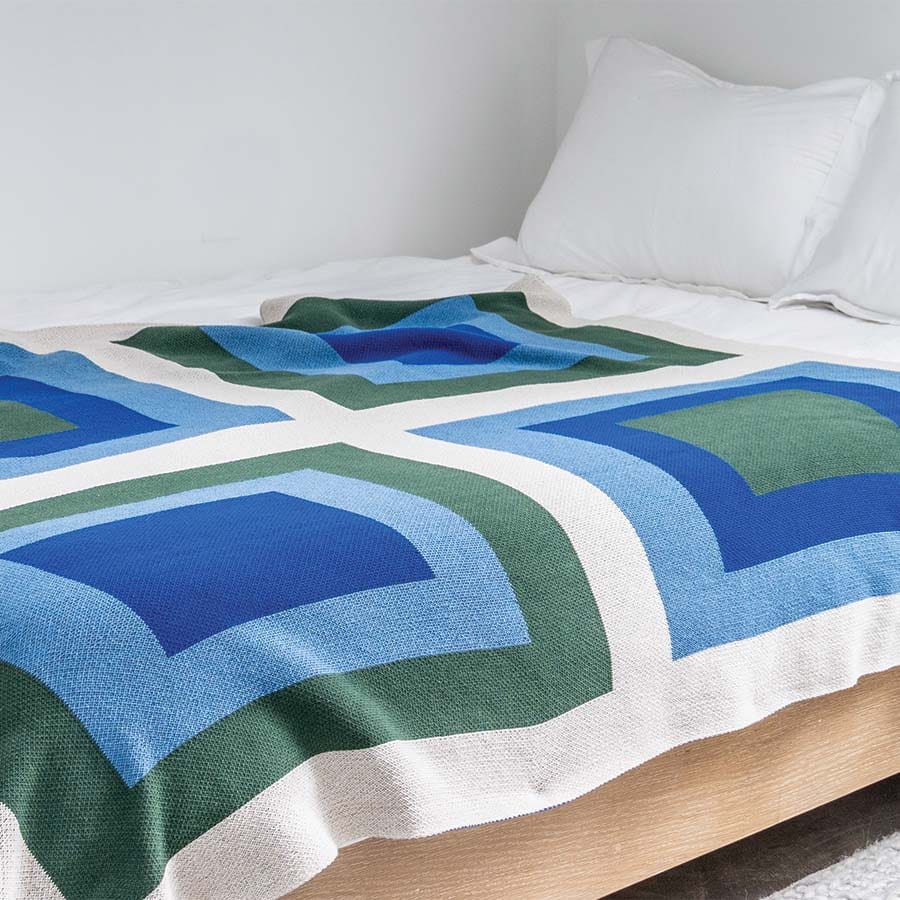 Bauhaus - Cotton Sustainable Knit Geometric Throw Blanket