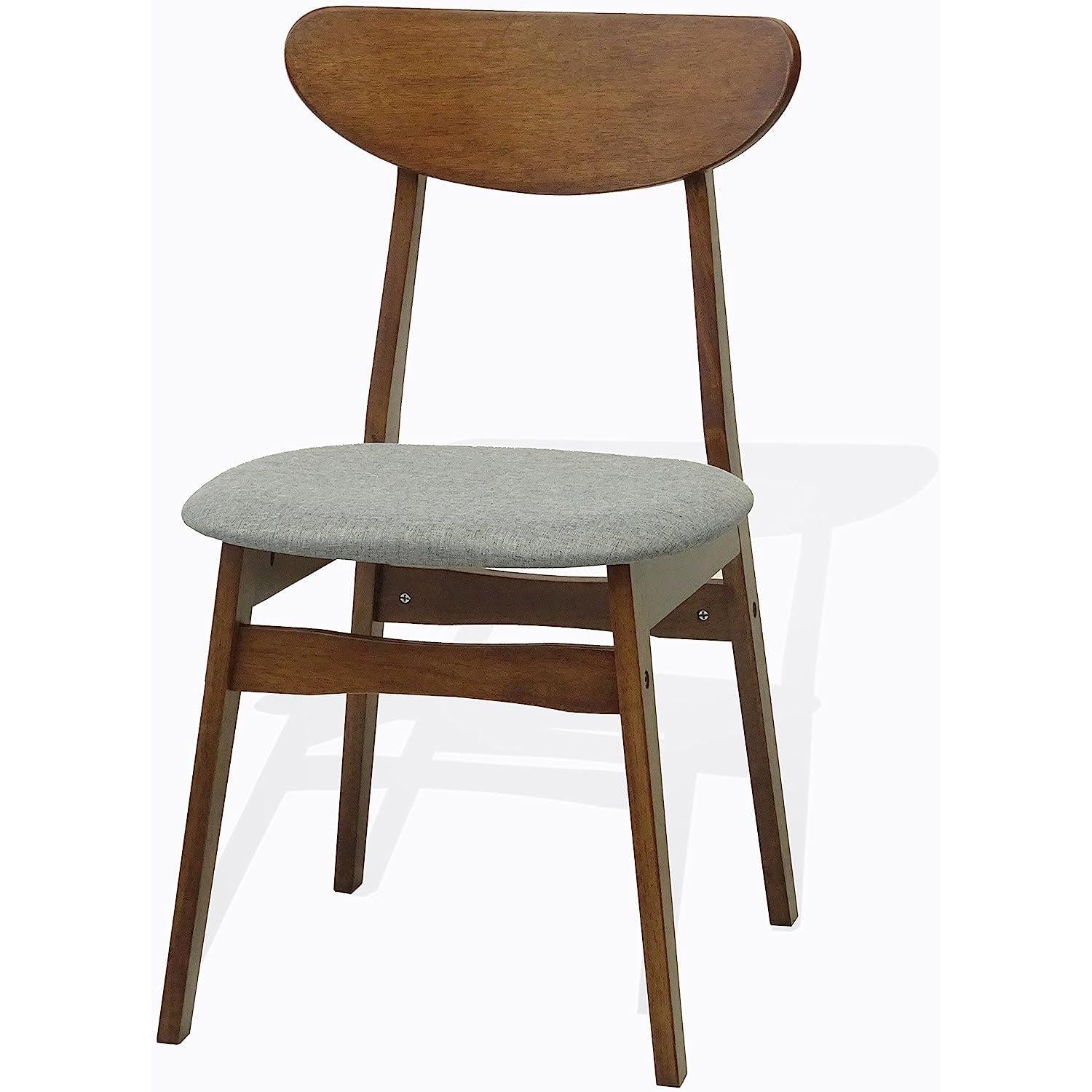 Solid Wood Dining Set for 4 - Walnut Finish