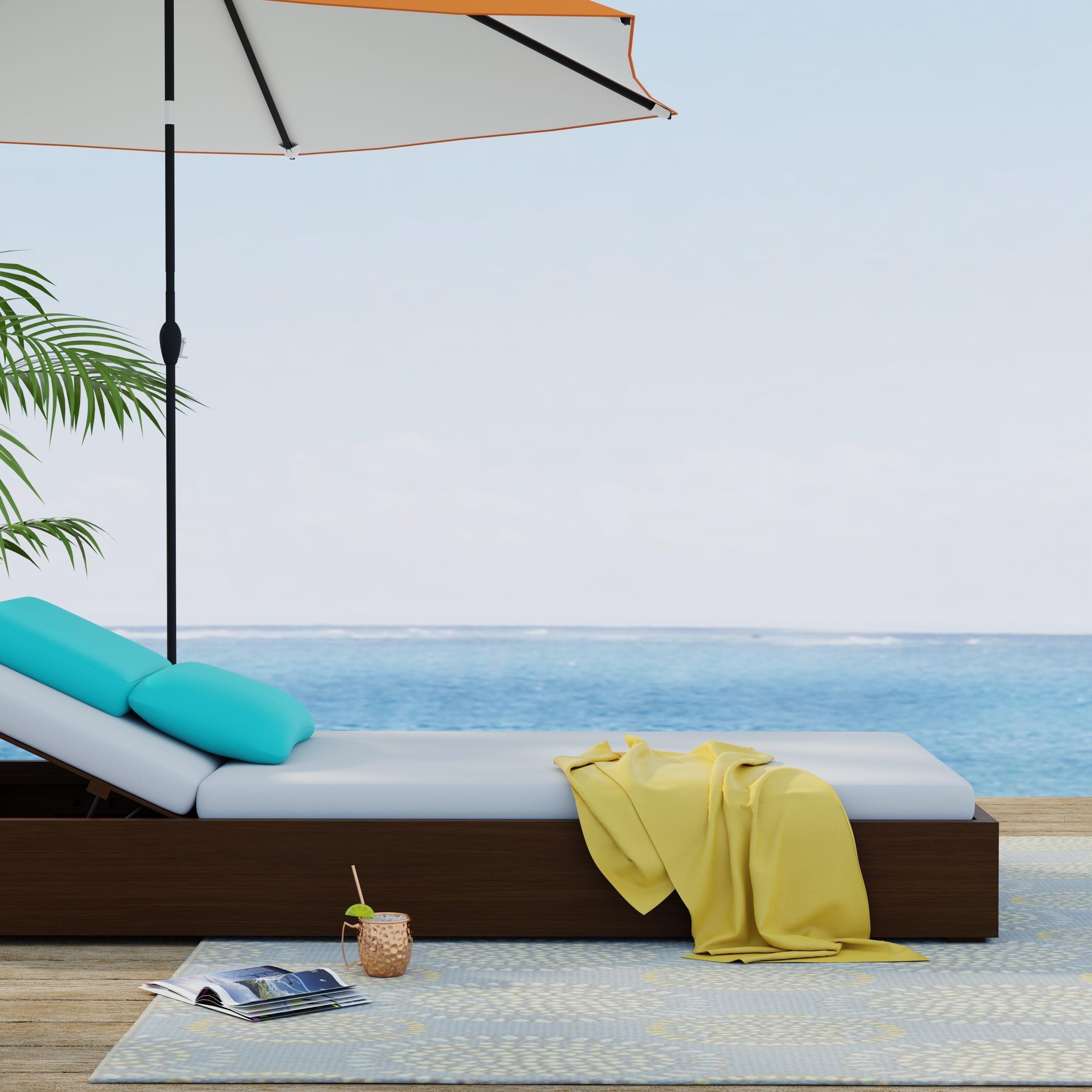 Molly Grey & Yellow Outdoor Mat