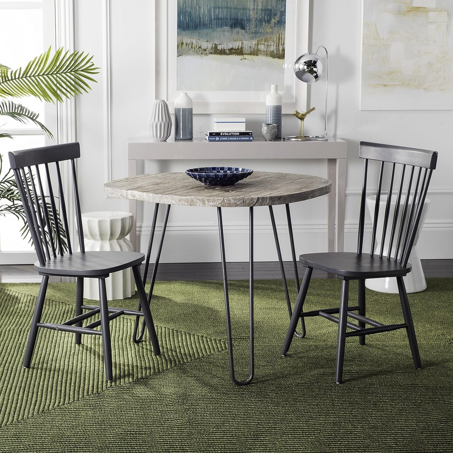 Parker Side Chair Charcoal Grey - 2 Pc Set