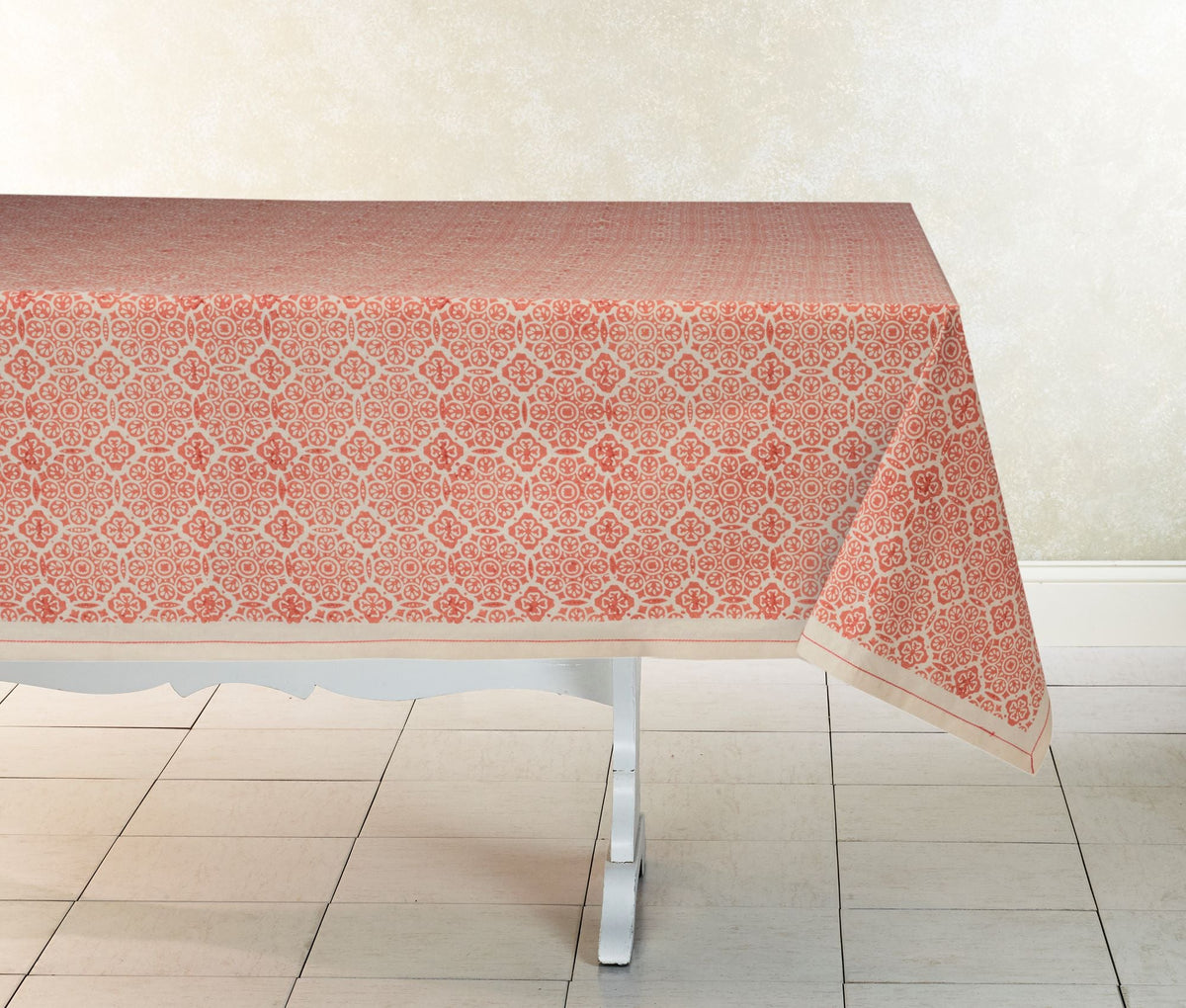 Hand Block Printed Cotton Tablecloths - Multiple Colors