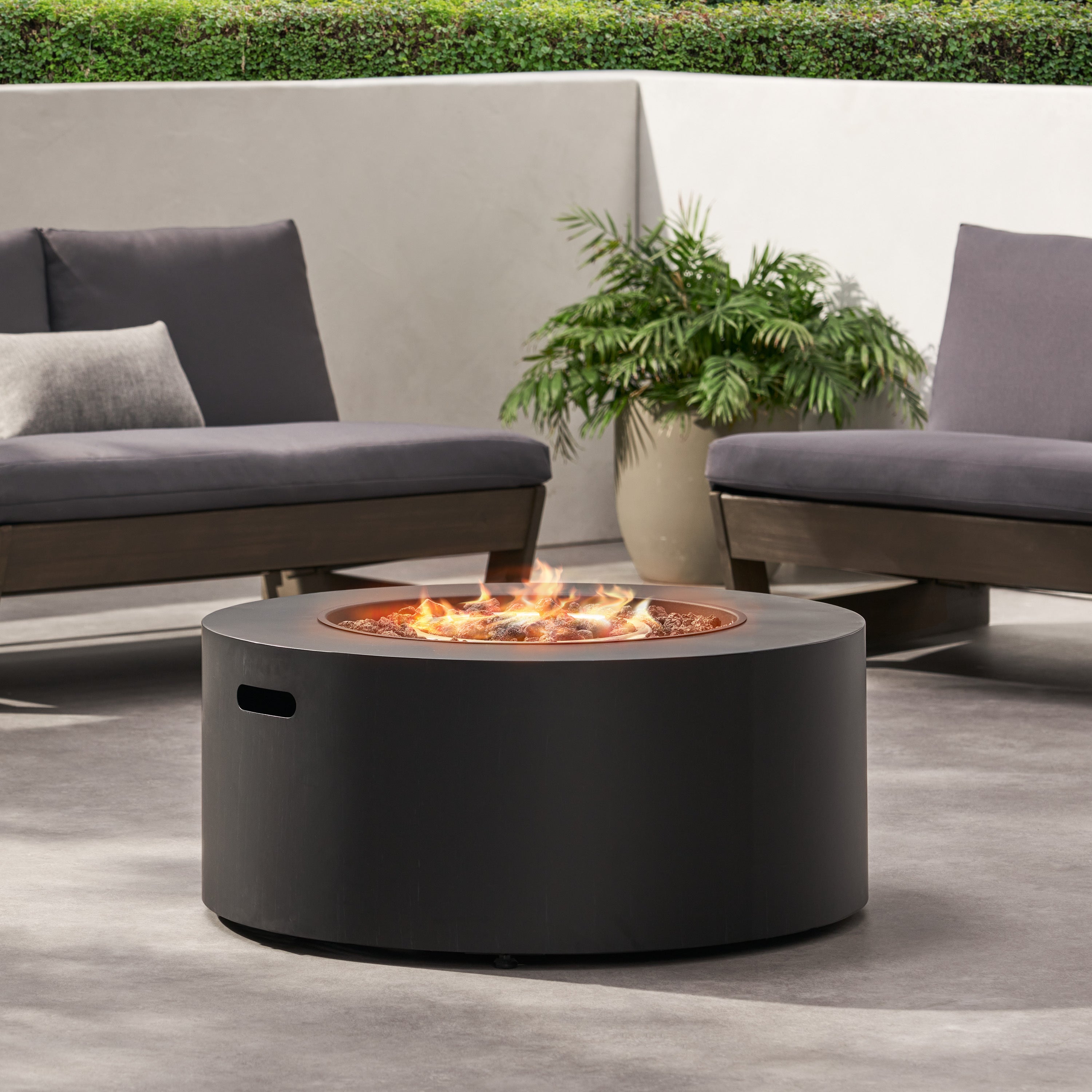 Round Gas Fire Pit