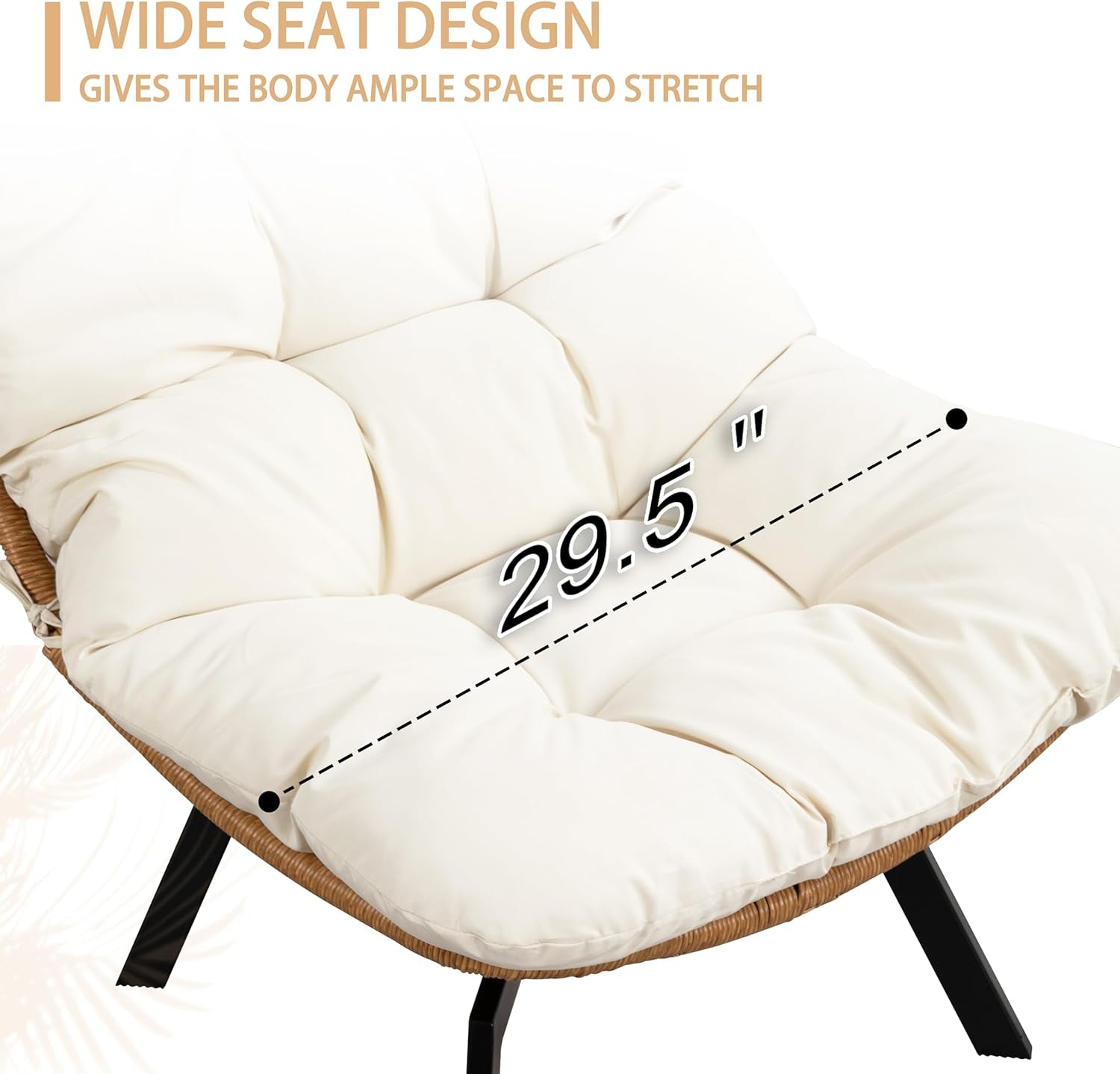 Swivel Accent Chair With Oversized Cushioning in Beige