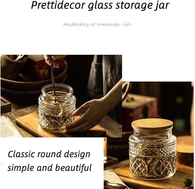 Glass Storage Jar with Bamboo Lid - 38oz