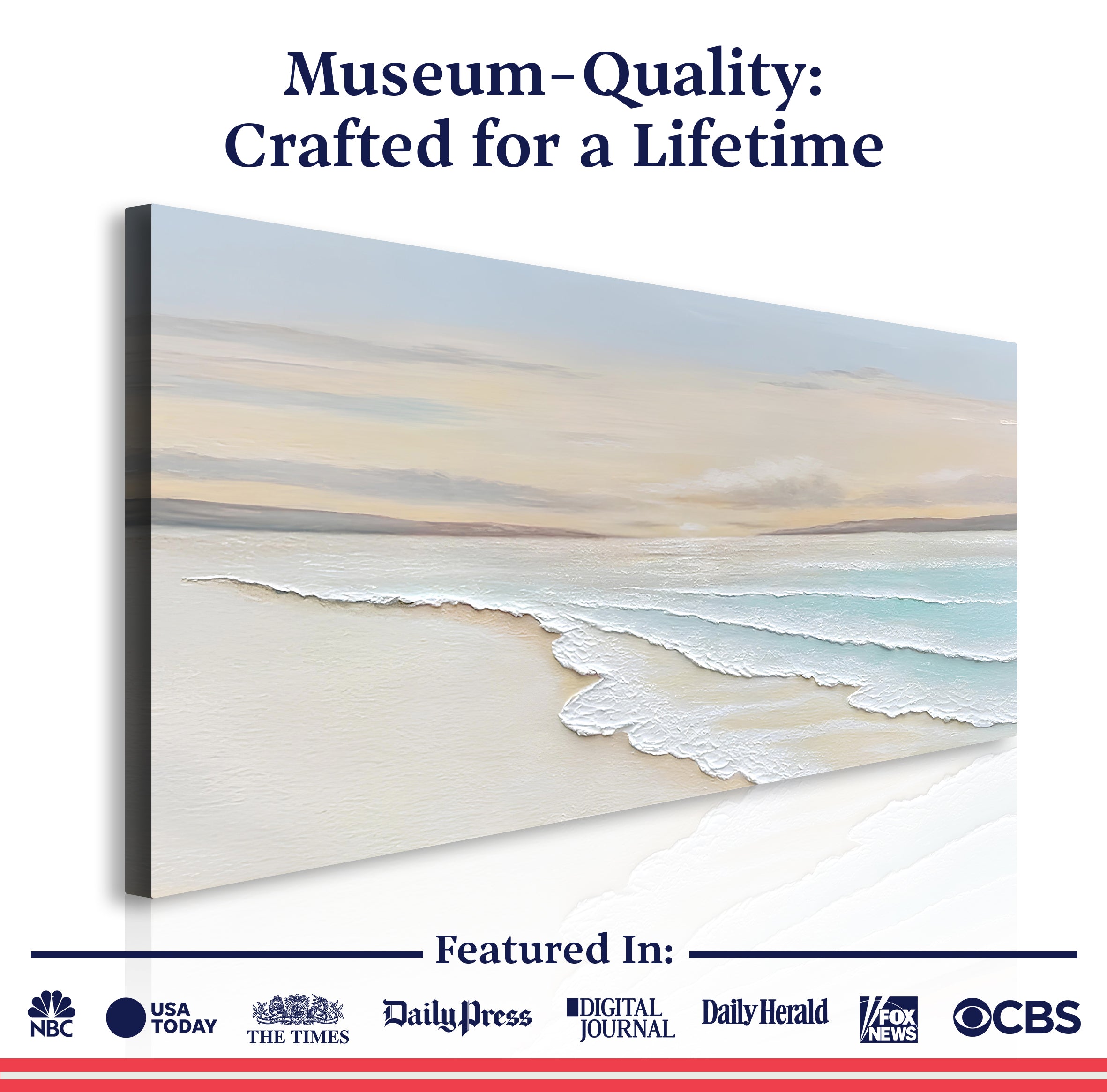 Serene Ocean Wave Coastal Wall Art IV
