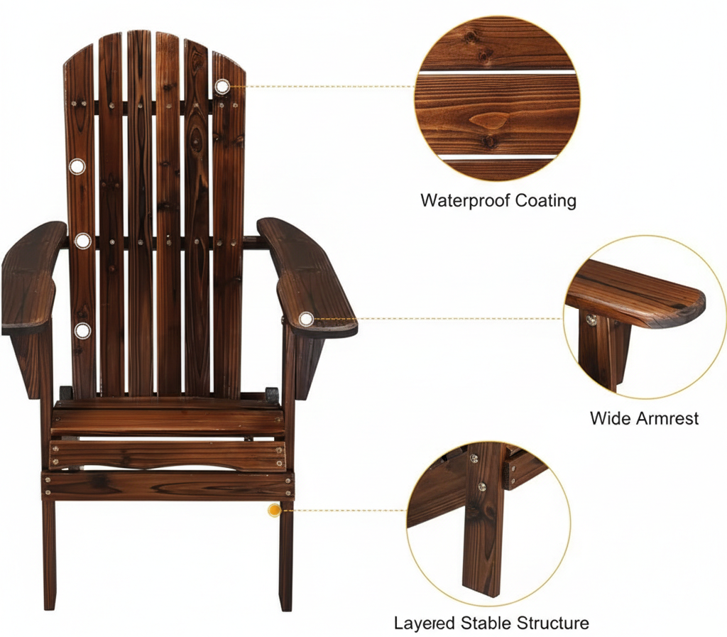 Folding Adirondack Chair – 2 Colors